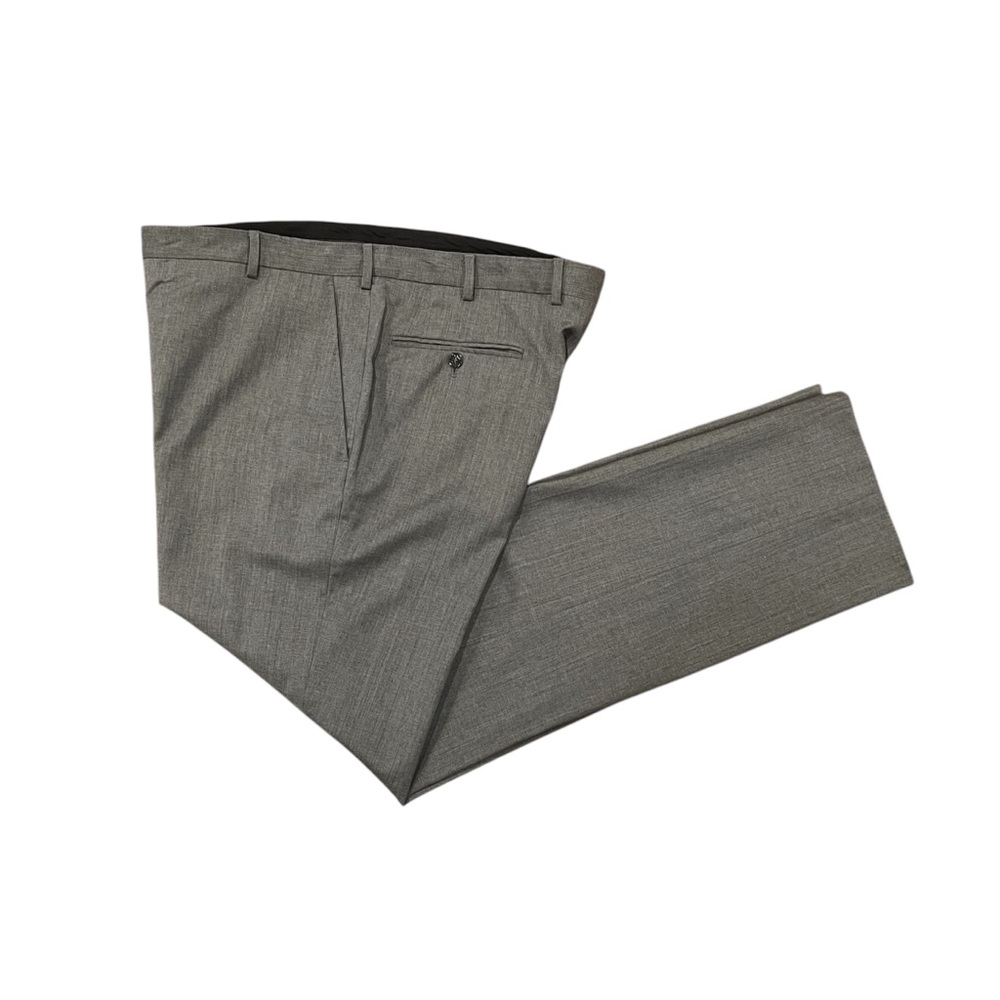 Valentino Men’s Spa Fleece Wool Flat Front Dress Pants Gray 44 IT/34 36 Trousers